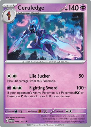 SV02 Paldea Evolved 098/193 Ceruledge - Holofoil - Rare