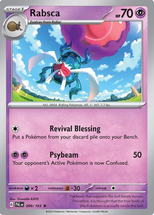 SV02 Paldea Evolved 099/193 Rabsca - Holofoil - Rare