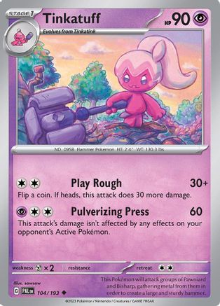 SV02 Paldea Evolved 104/193 Tinkatuff - Reverse Holofoil - Uncommon