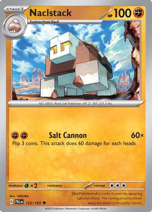 SV02 Paldea Evolved 122/193 Naclstack - Reverse Holofoil - Uncommon