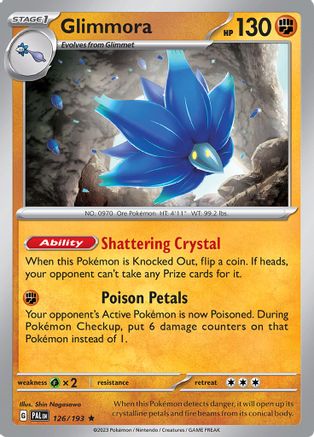 SV02 Paldea Evolved 126/193 Glimmora - Reverse Holofoil - Rare