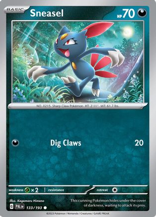SV02 Paldea Evolved 133/193 Sneasel - Reverse Holofoil - Common