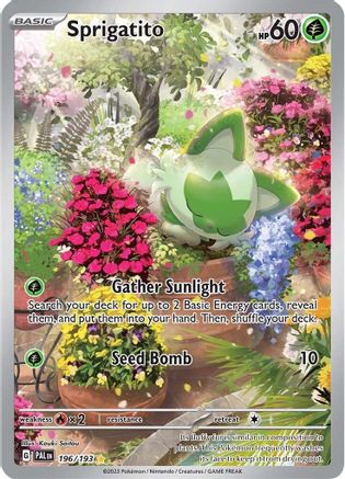 SV02 Paldea Evolved 196/193 Sprigatito - Holofoil - Illustration Rare