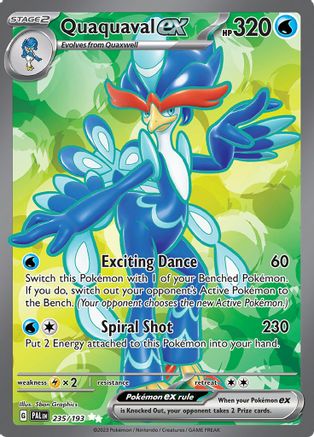 SV02 Paldea Evolved 235/193 Quaquaval ex - Holofoil - Ultra Rare