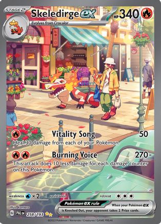 SV02 Paldea Evolved 258/193 Skeledirge ex - Holofoil - Special Illustration Rare