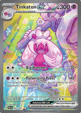 SV02 Paldea Evolved 262/193 Tinkaton ex - Holofoil - Special Illustration Rare