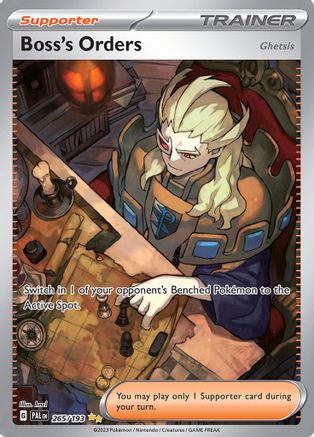 SV02 Paldea Evolved 265/193 Boss's Orders - Holofoil - Special Illustration Rare