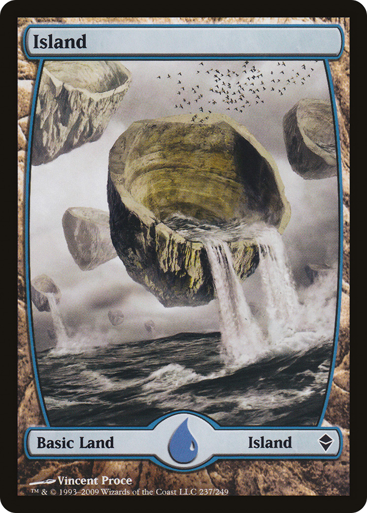 Zendikar - (ZEN-237) - Island (237) - Full Art Foil