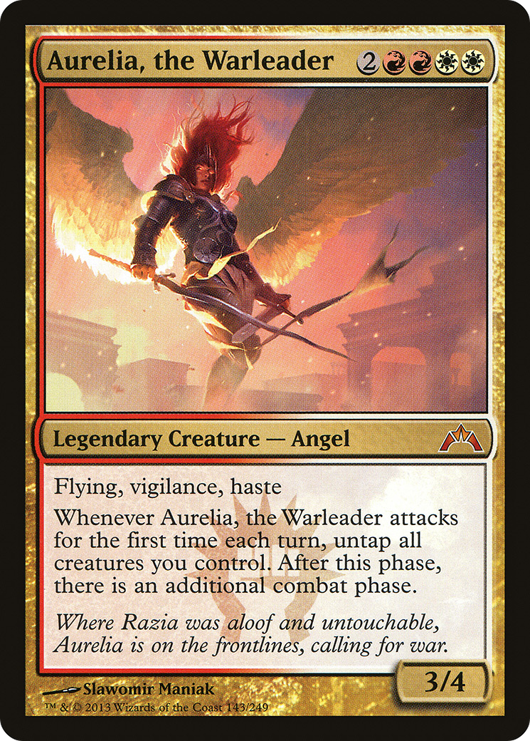 Gatecrash - (GTC-143) - Aurelia, the Warleader Foil