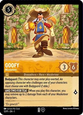 Disney Lorcana Promo Cards (12) - Goofy - Musketeer