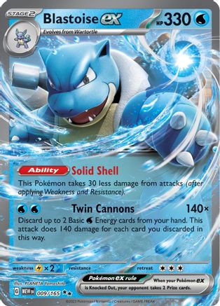 SV Scarlet & Violet 151 009/165 Blastoise ex - Holofoil - Double Rare