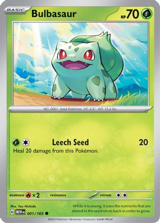 SV Scarlet & Violet 151 001/165 Bulbasaur - Common
