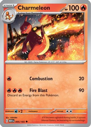 SV Scarlet & Violet 151 005/165 Charmeleon - Uncommon