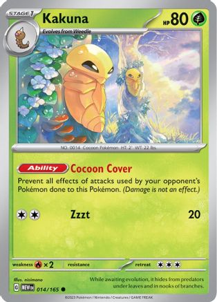 SV Scarlet & Violet 151 014/165 Kakuna - Reverse Holofoil - Common