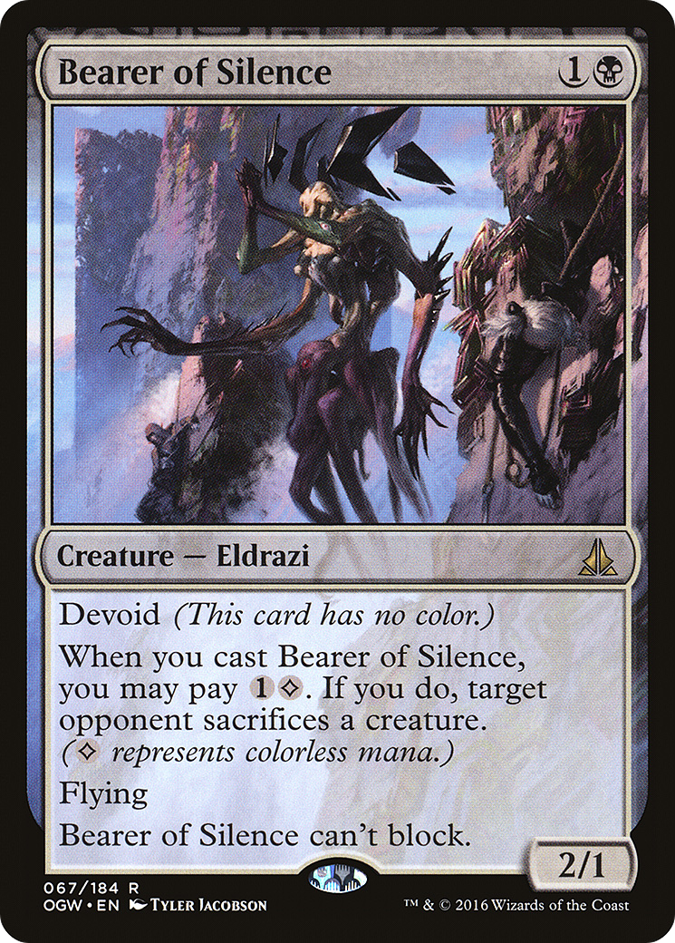 Oath of the Gatewatch - (OGW-067) - Bearer of Silence: (devoid) Foil