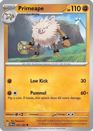 Miscellaneous Cards & Products 107/193 Primeape - Holofoil - Uncommon
