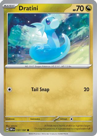 SV03 Obsidian Flames 157/197 Dratini - Reverse Holofoil - Common