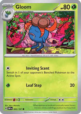 SV03 Obsidian Flames 002/197 Gloom - Reverse Holofoil - Common