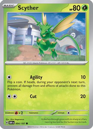 SV03 Obsidian Flames 004/197 Scyther - Common