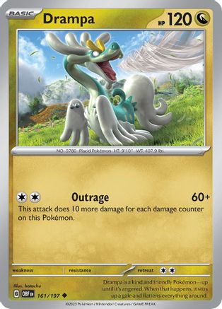 SV03 Obsidian Flames 161/197 Drampa - Reverse Holofoil - Uncommon