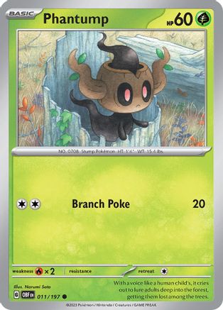 SV03 Obsidian Flames 011/197 Phantump - Common