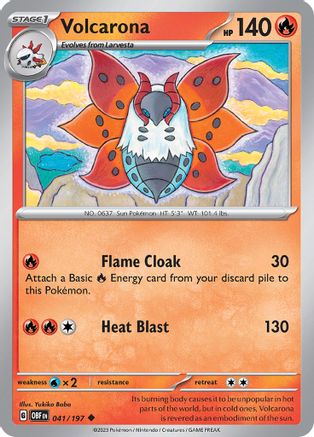 SV03 Obsidian Flames 041/197 Volcarona - Reverse Holofoil - Uncommon