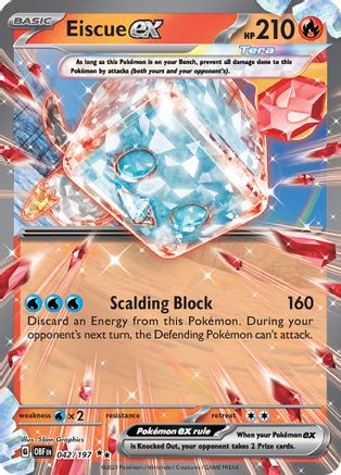 SV03 Obsidian Flames 042/197 Eiscue ex - Holofoil - Double Rare