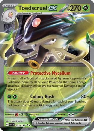 SV03 Obsidian Flames 022/197 Toedscruel ex - Holofoil - Double Rare