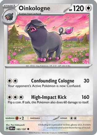 SV03 Obsidian Flames 183/197 Oinkologne - Uncommon