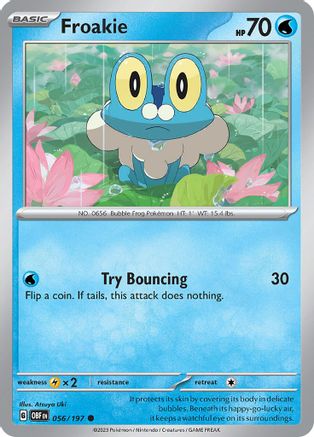 SV03 Obsidian Flames 056/197 Froakie - Reverse Holofoil - Common