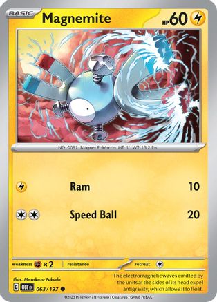 SV03 Obsidian Flames 063/197 Magnemite - Common