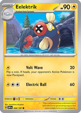 SV03 Obsidian Flames 068/197 Eelektrik - Reverse Holofoil - Common