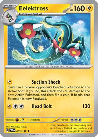 SV03 Obsidian Flames 069/197 Eelektross - Reverse Holofoil - Uncommon