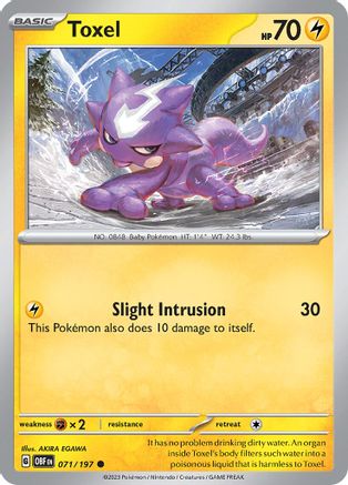 SV03 Obsidian Flames 071/197 Toxel - Common