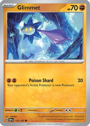 SV03 Obsidian Flames 122/197 Glimmet - Reverse Holofoil - Common