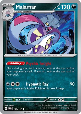 SV03 Obsidian Flames 138/197 Malamar - Uncommon