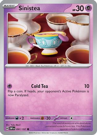 SV03 Obsidian Flames 097/197 Sinistea - Reverse Holofoil - Common