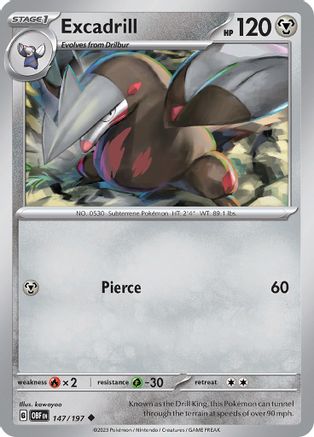 SV03 Obsidian Flames 147/197 Excadrill - Uncommon