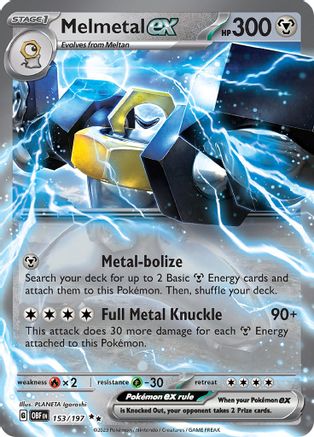 SV03 Obsidian Flames 153/197 Melmetal ex - Holofoil - Double Rare