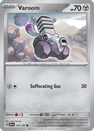 SV03 Obsidian Flames 155/197 Varoom - Reverse Holofoil - Common