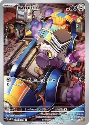 SV03 Obsidian Flames 206/197 Varoom - Holofoil - Illustration Rare