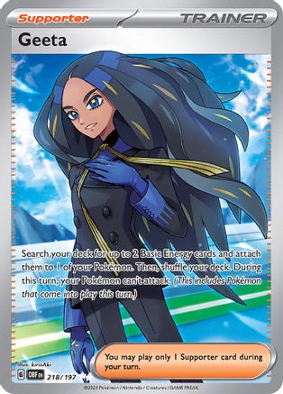 SV03 Obsidian Flames 218/197 Geeta - Holofoil - Ultra Rare