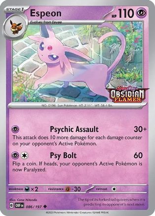 Miscellaneous Cards & Products 086/197 Espeon (Best Buy Exclusive) - Holofoil - Promo