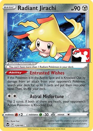 Prize Pack Series Cards Radiant Jirachi - Holofoil - Radiant Rare