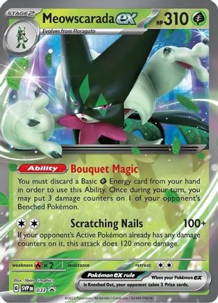 SV Scarlet & Violet Promo Cards 033 Meowscarada ex - Holofoil - Promo