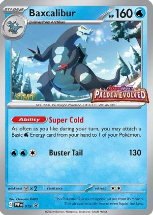 SV Scarlet & Violet Promo Cards 019 Baxcalibur - Holofoil - Promo