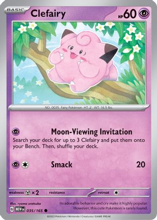 SV Scarlet & Violet 151 035/165 Clefairy - Reverse Holofoil - Common