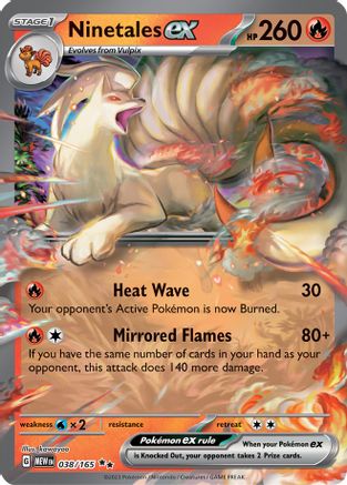 SV Scarlet & Violet 151 038/165 Ninetales ex - Holofoil - Double Rare