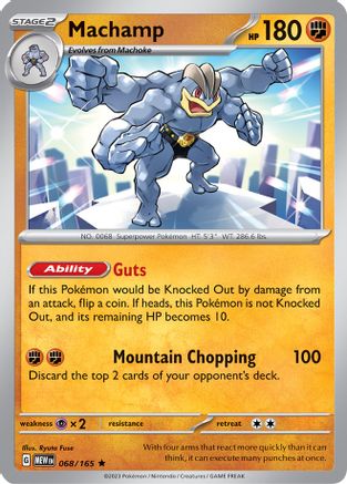 SV Scarlet & Violet 151 068/165 Machamp - Holofoil - Rare
