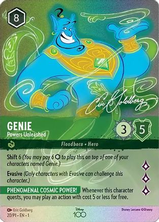 Disney100 Promos (20) - Genie - Powers Unleashed (Alternate Art) Holofoil